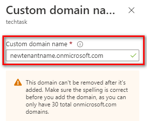 Custom domain name